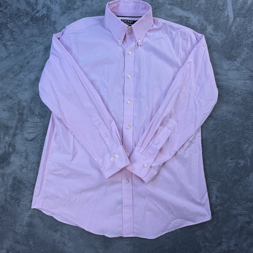 Ralph Lauren Shirt 17.5 Pink Long Sleeve Button Up Black Label Preppy Easter